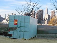 blue storage container