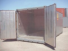 door opening on storage container